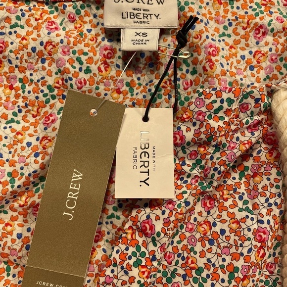 J CREW NWT LIBERTY FABRIC ROSE ELOISE FLORAL DRESS/BEACH TUNIC/COVER UP - Picture 6 of 6